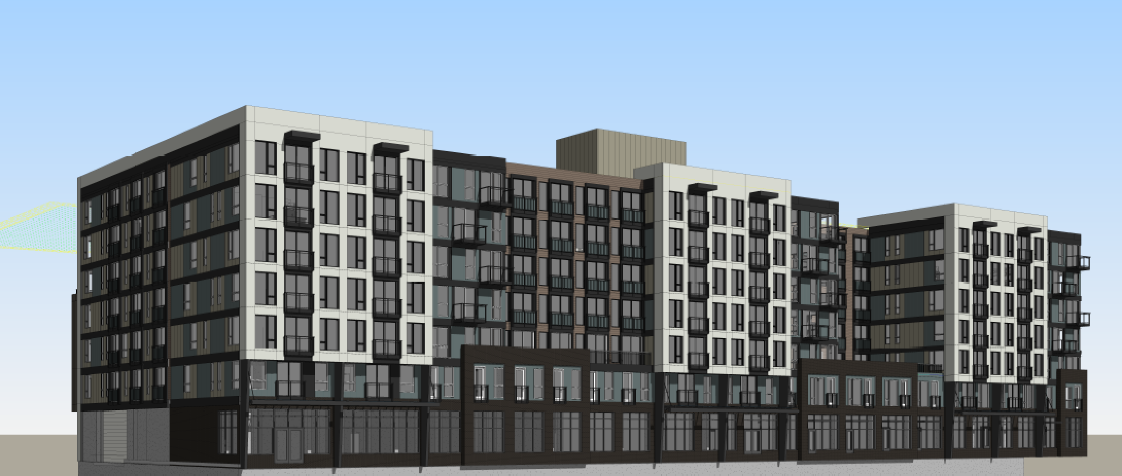Seven story, 241 unit mixed use apartment bldg. land use application ...